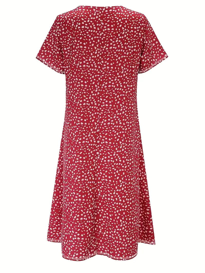 Women's V Neck Midi Dress