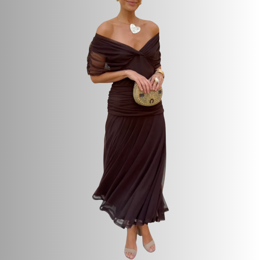 Women's Off Shoulder Maxi Dress