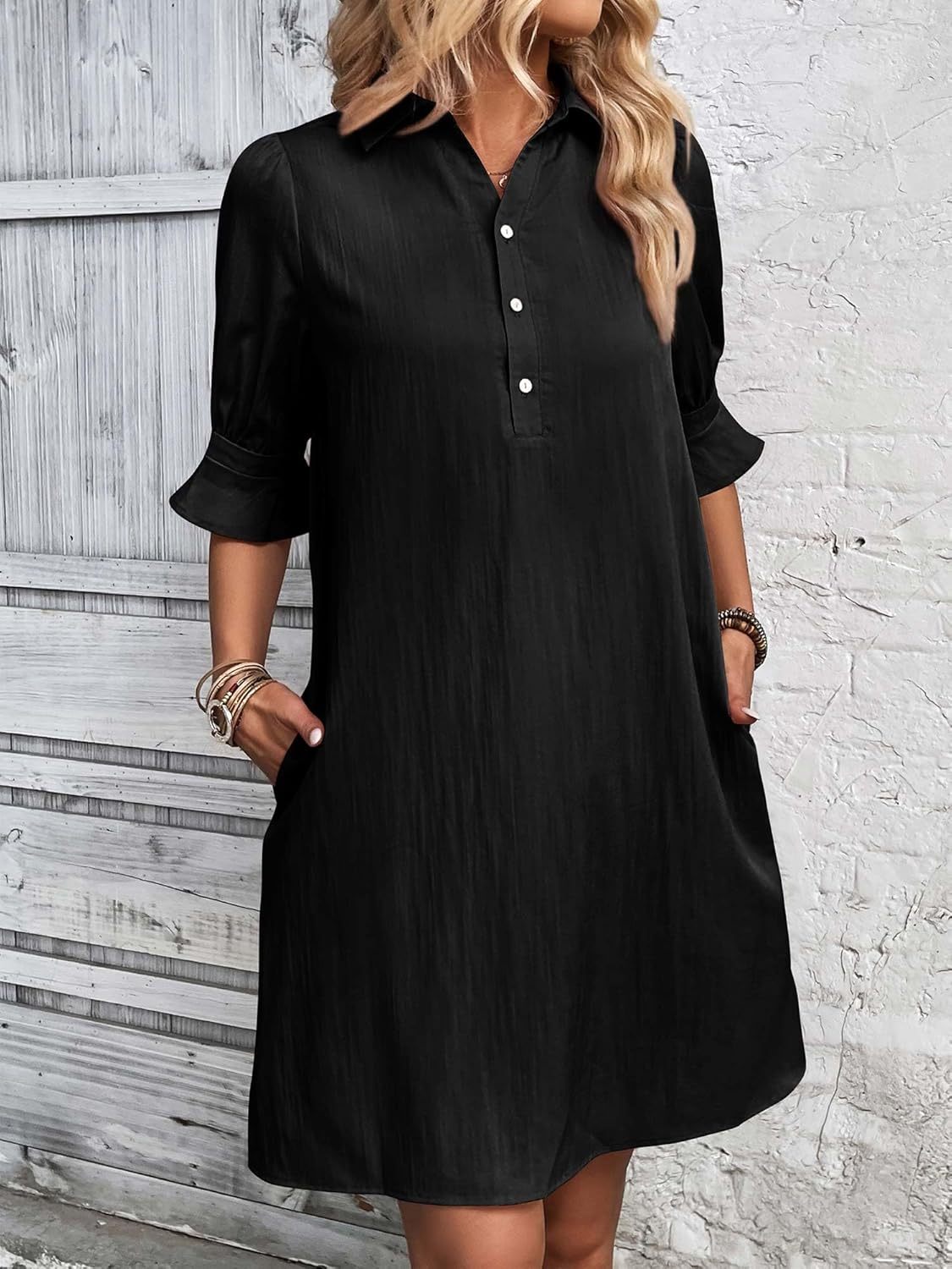 Women's Midi Dress – Black