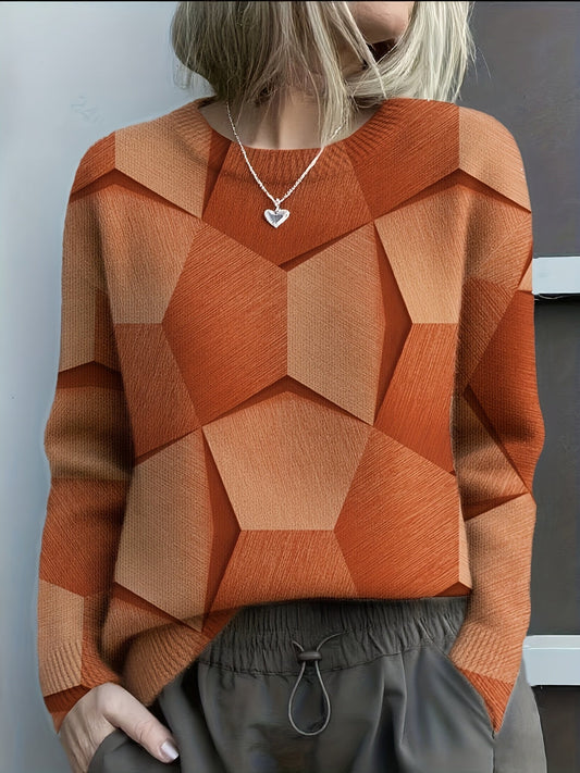 Women's Long Sleeve Sweater – Orange