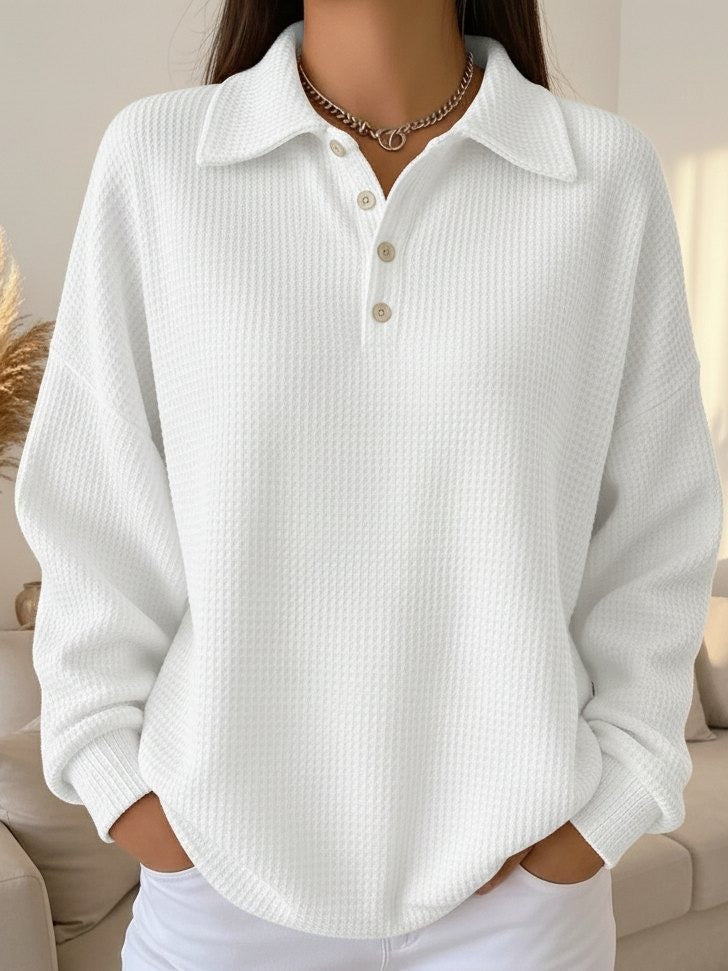 Women's Long Sleeve Sweater – White