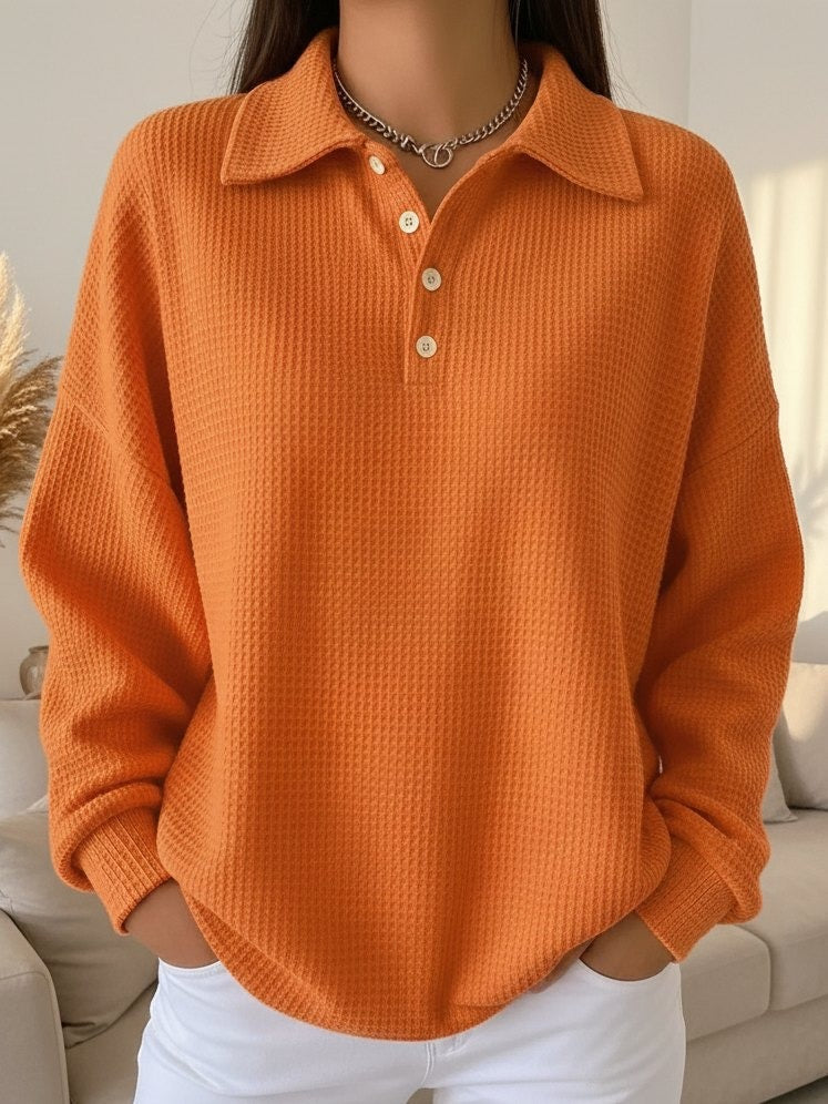 Women's Long Sleeve Sweater – Orange