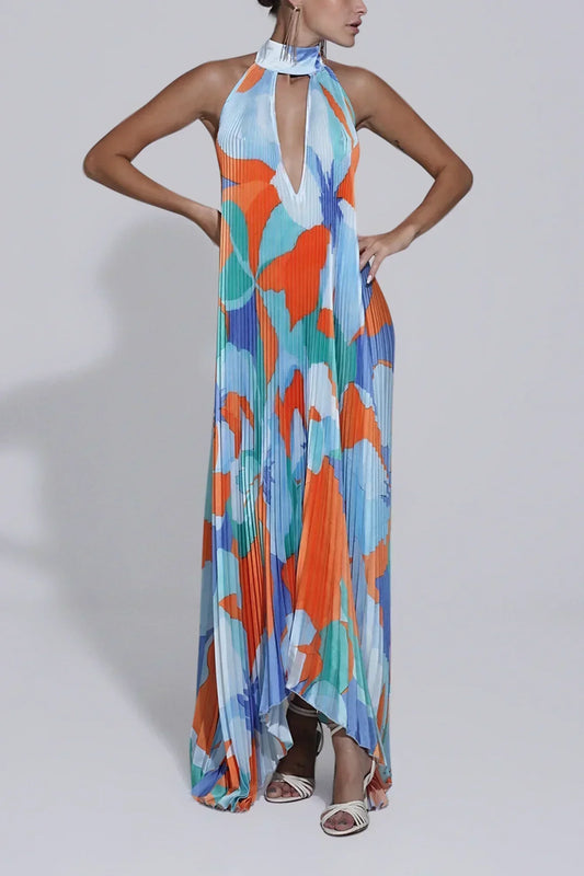 Women's Halter Maxi Dress – Multicolour