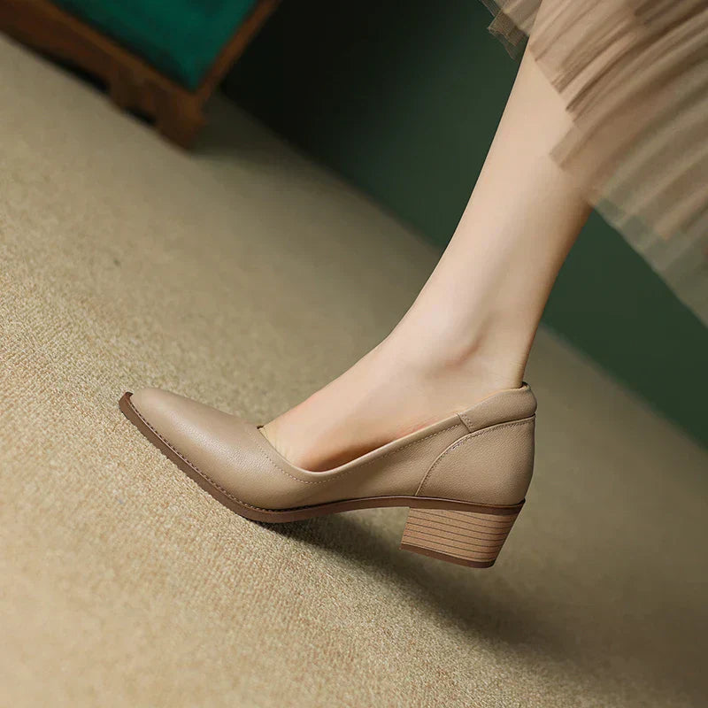 Women's Block Heel Pointed Toe Heels