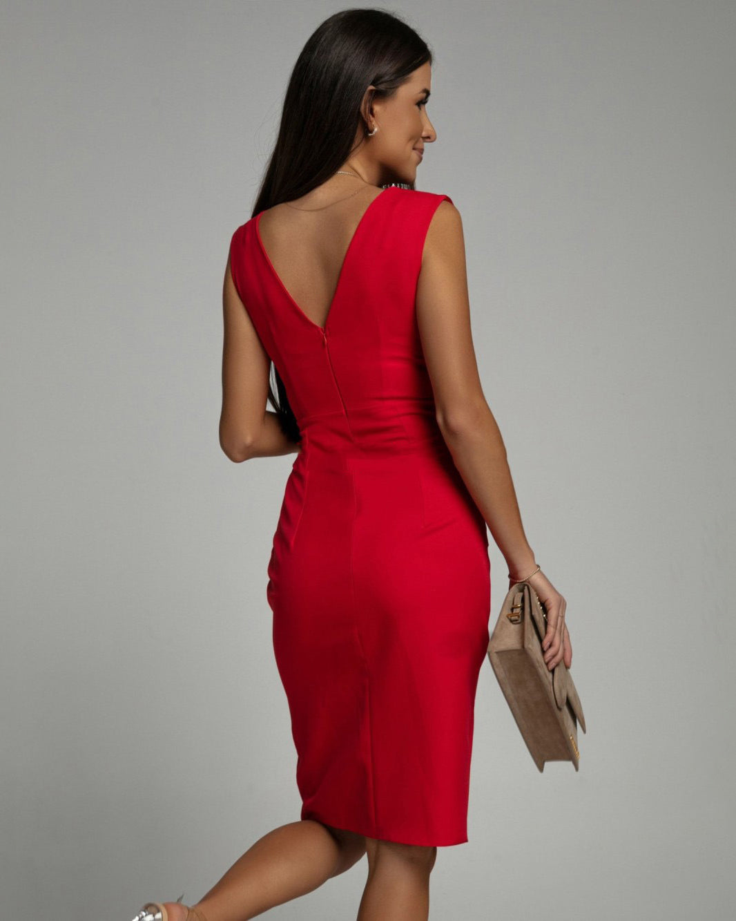 Women's V Neck Mini Dress