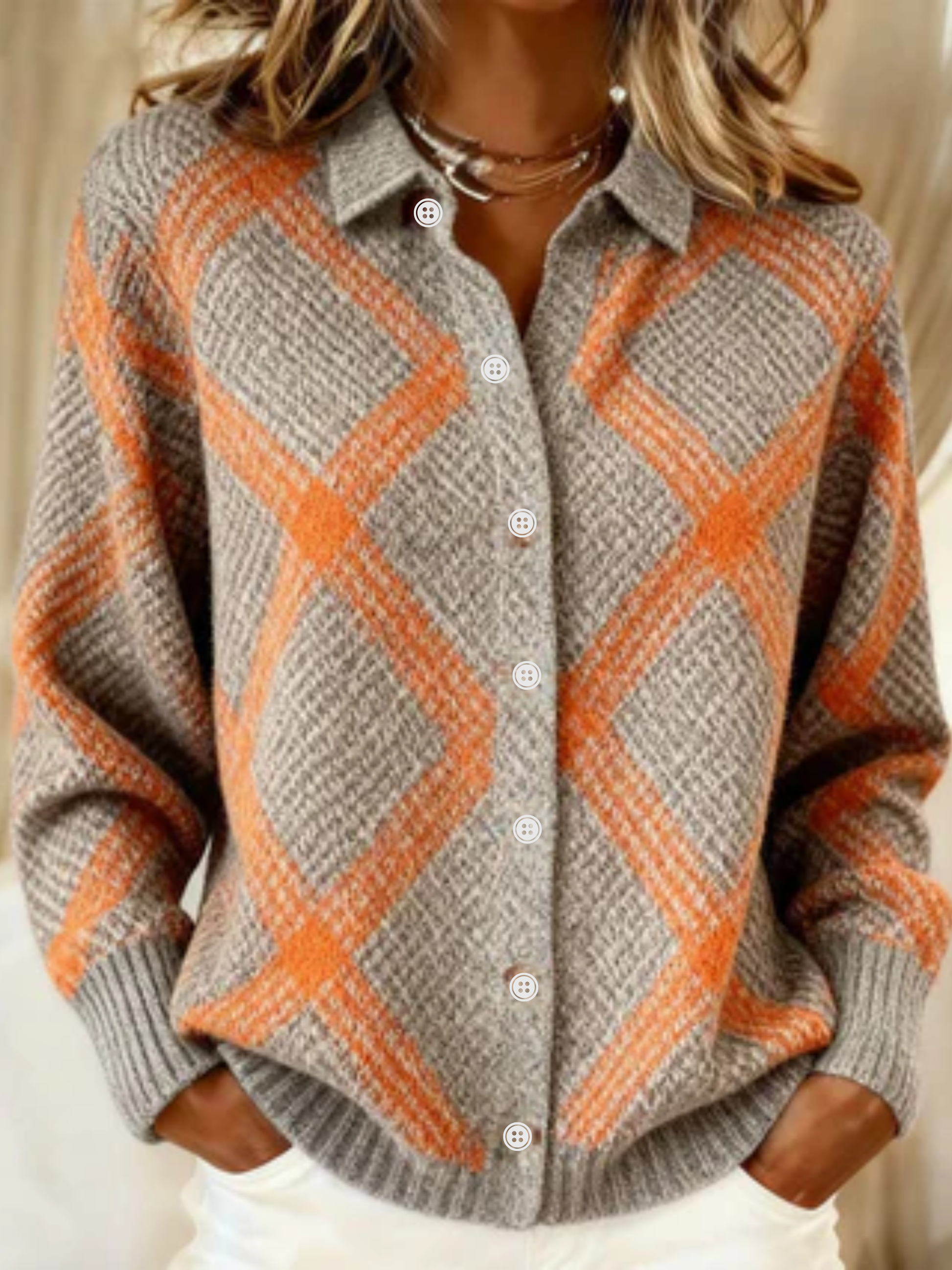 Women's Long Sleeve Cardigan – Multicoloured