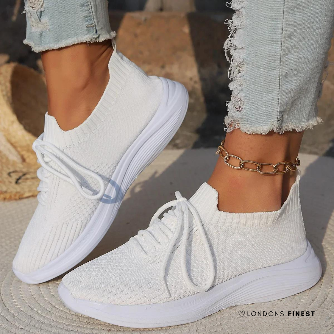 Women's Knit Sneakers – White