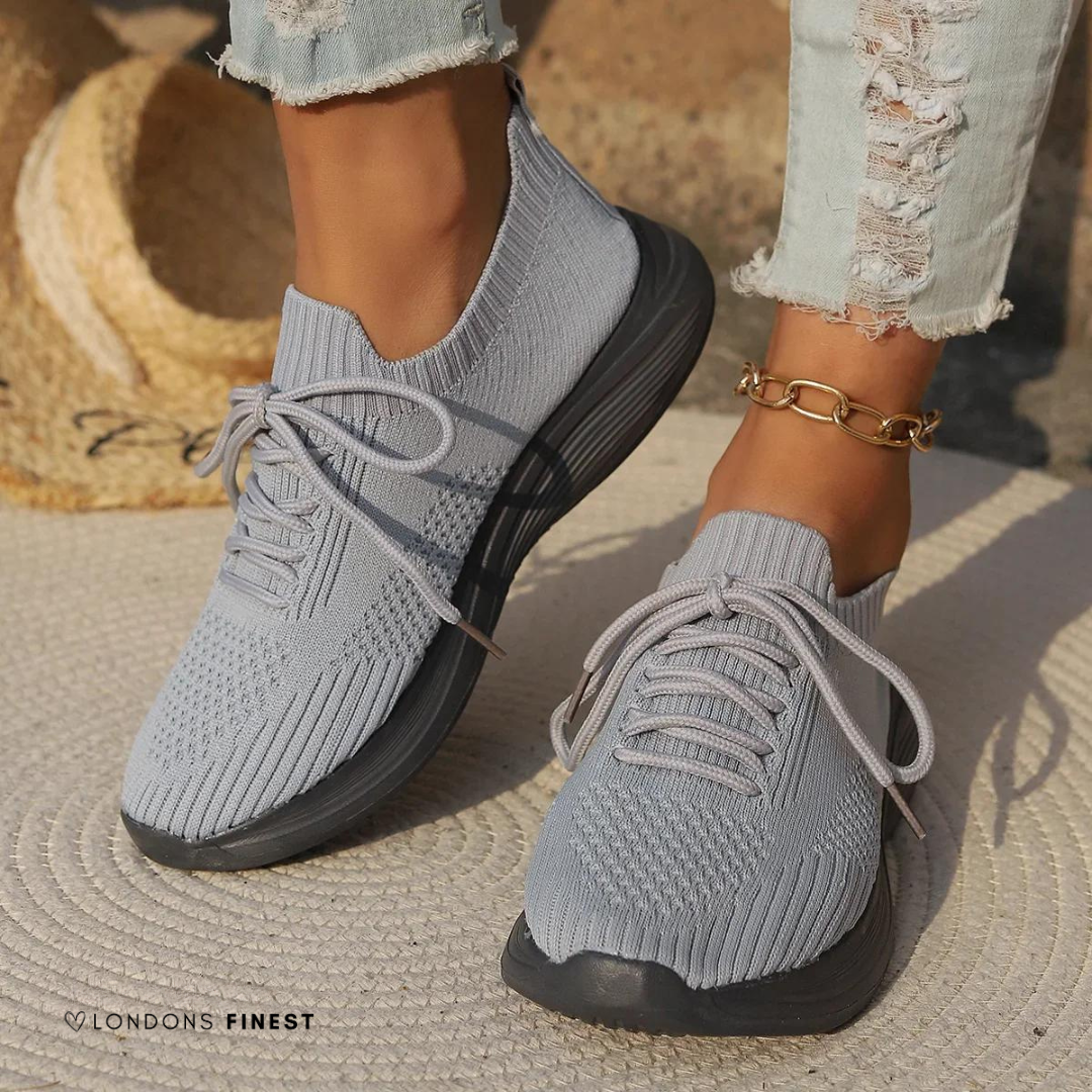 Women's Knit Sneakers – Grey