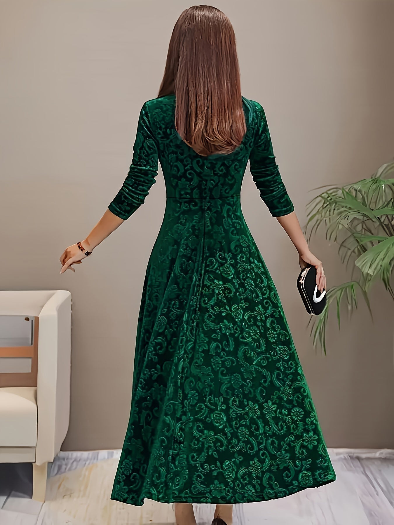 Women's Square Neck Midi Dress