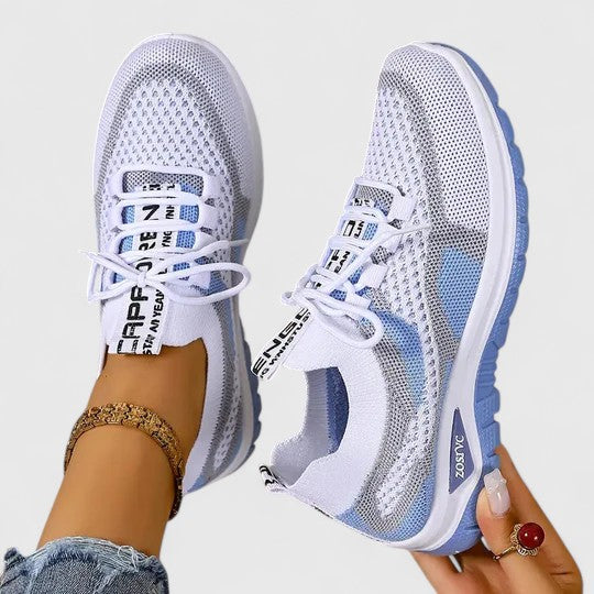 Women's Lace Up Sneakers – Blue