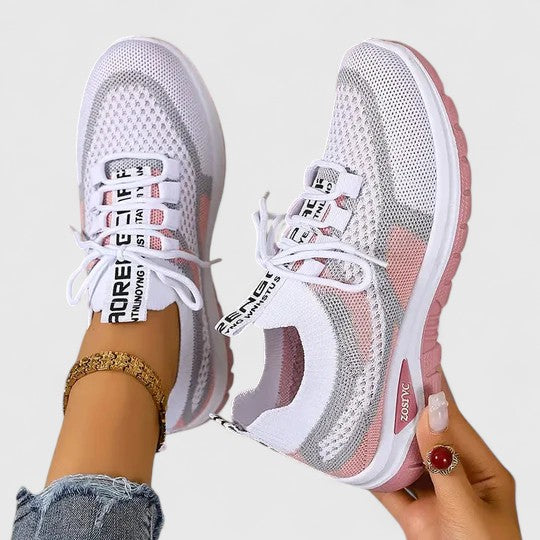 Women's Lace Up Sneakers – Pink