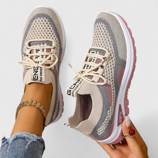 Women's Lace Up Sneakers – Khaki