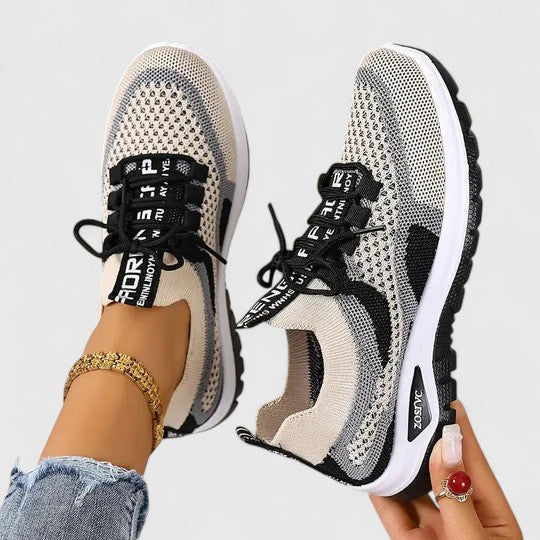 Women's Lace Up Sneakers – Black