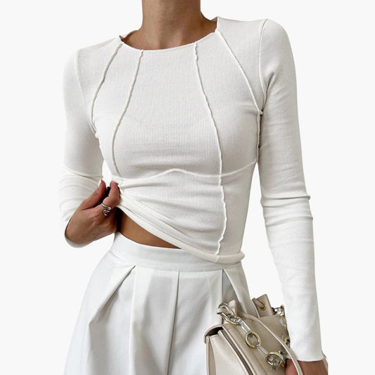 Women's Long Sleeve Blouse – White