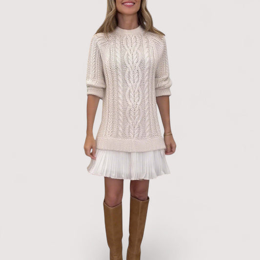 Women's Mini Dress – Beige