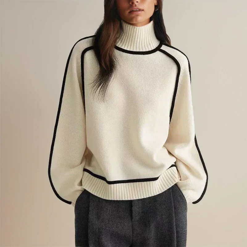 Women's Turtleneck Long Sleeve Sweater