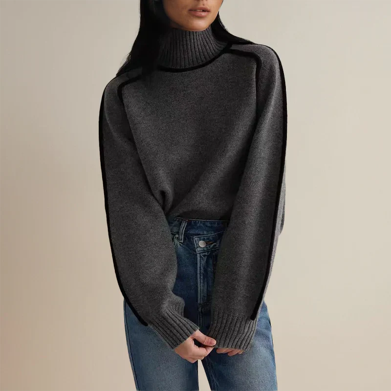 Women's Turtleneck Long Sleeve Sweater