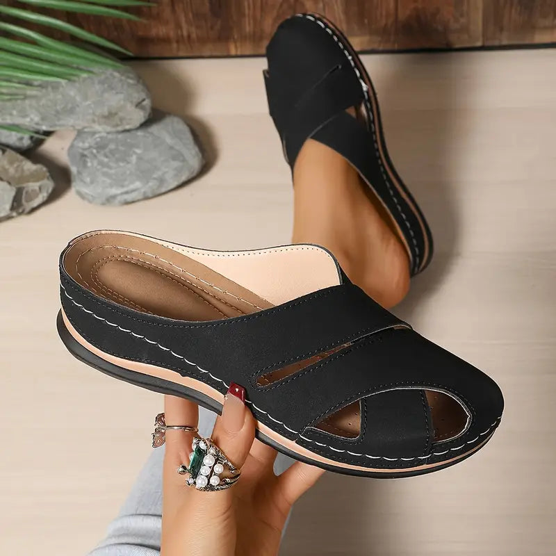 Women's Slide Sandals – Black