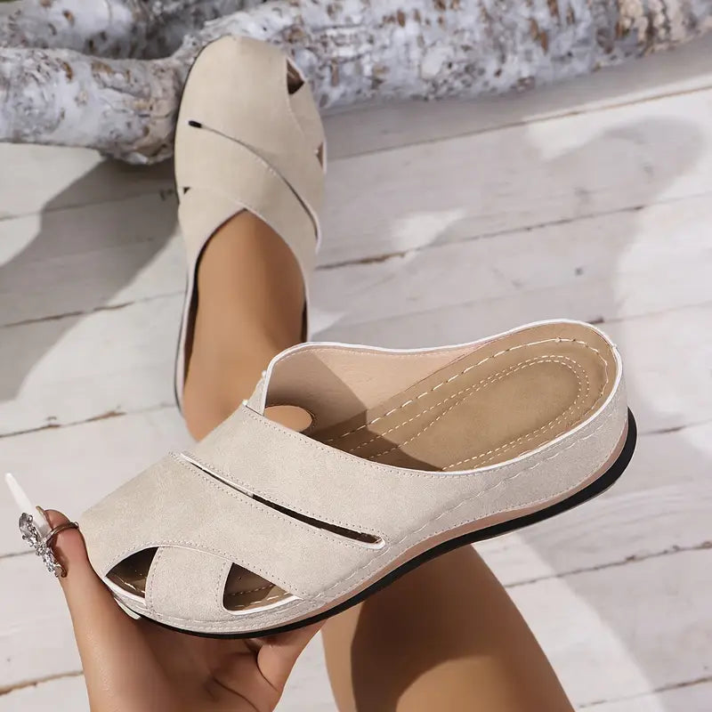 Women's Slide Sandals – Beige