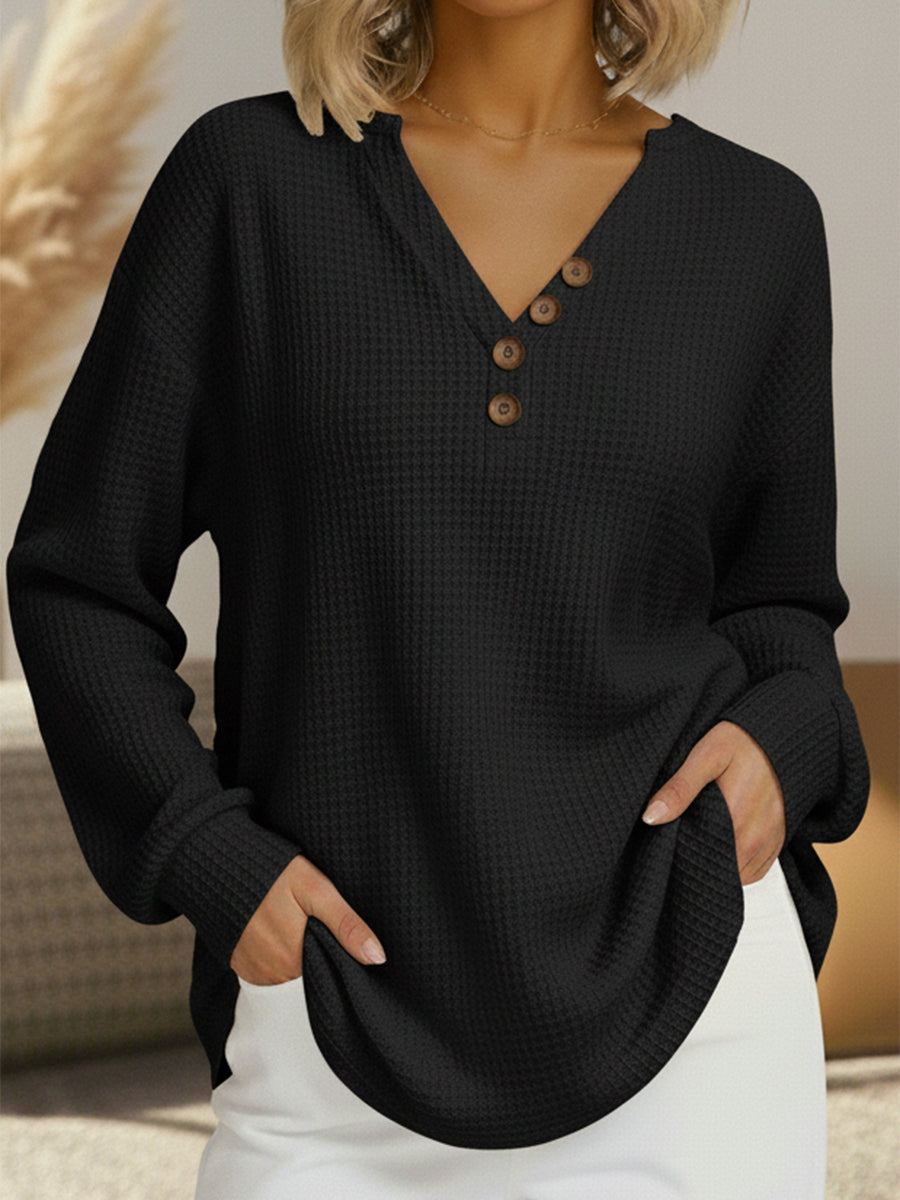 Women's Long Sleeve Sweater – Black