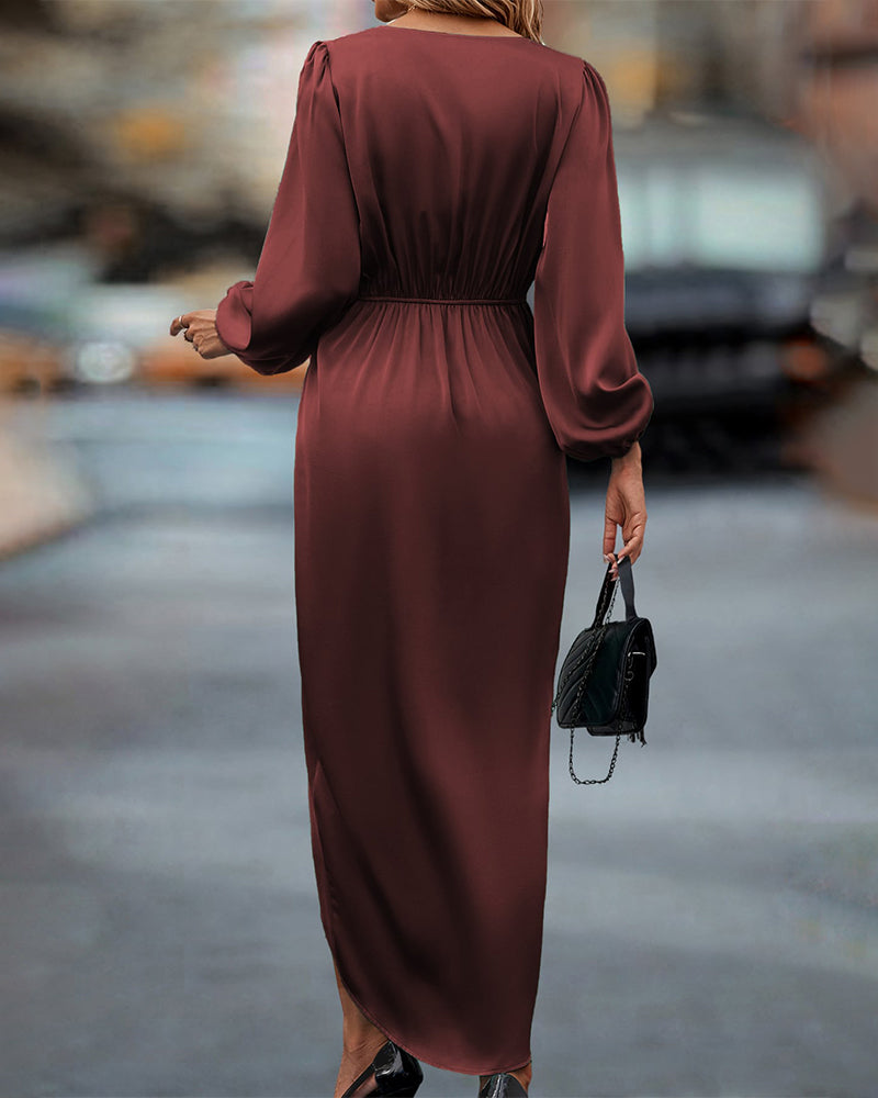 Women's Wrap Midi Dress