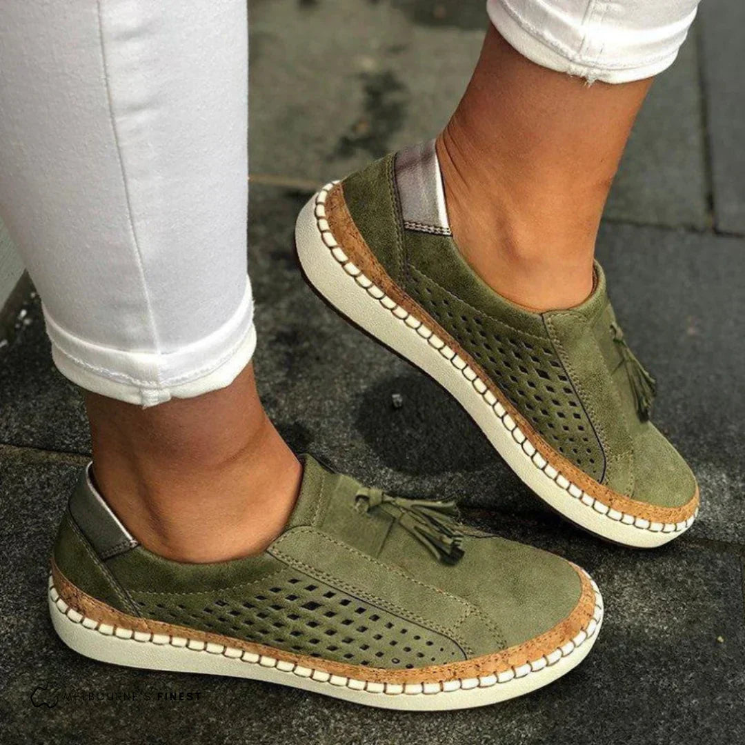 Women's Slip On Sneakers – Green