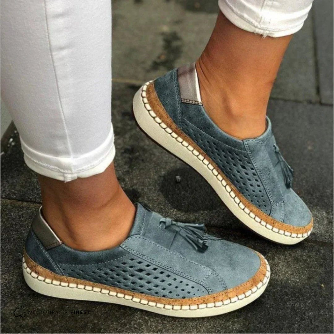Women's Slip On Sneakers – Blue