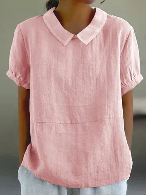 Women's Short Sleeve Blouse – Pink