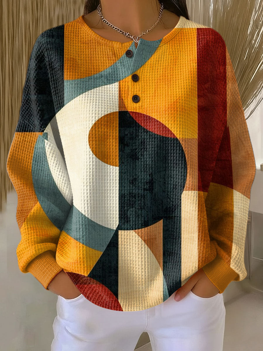 Women's Long Sleeve Sweater – Orange