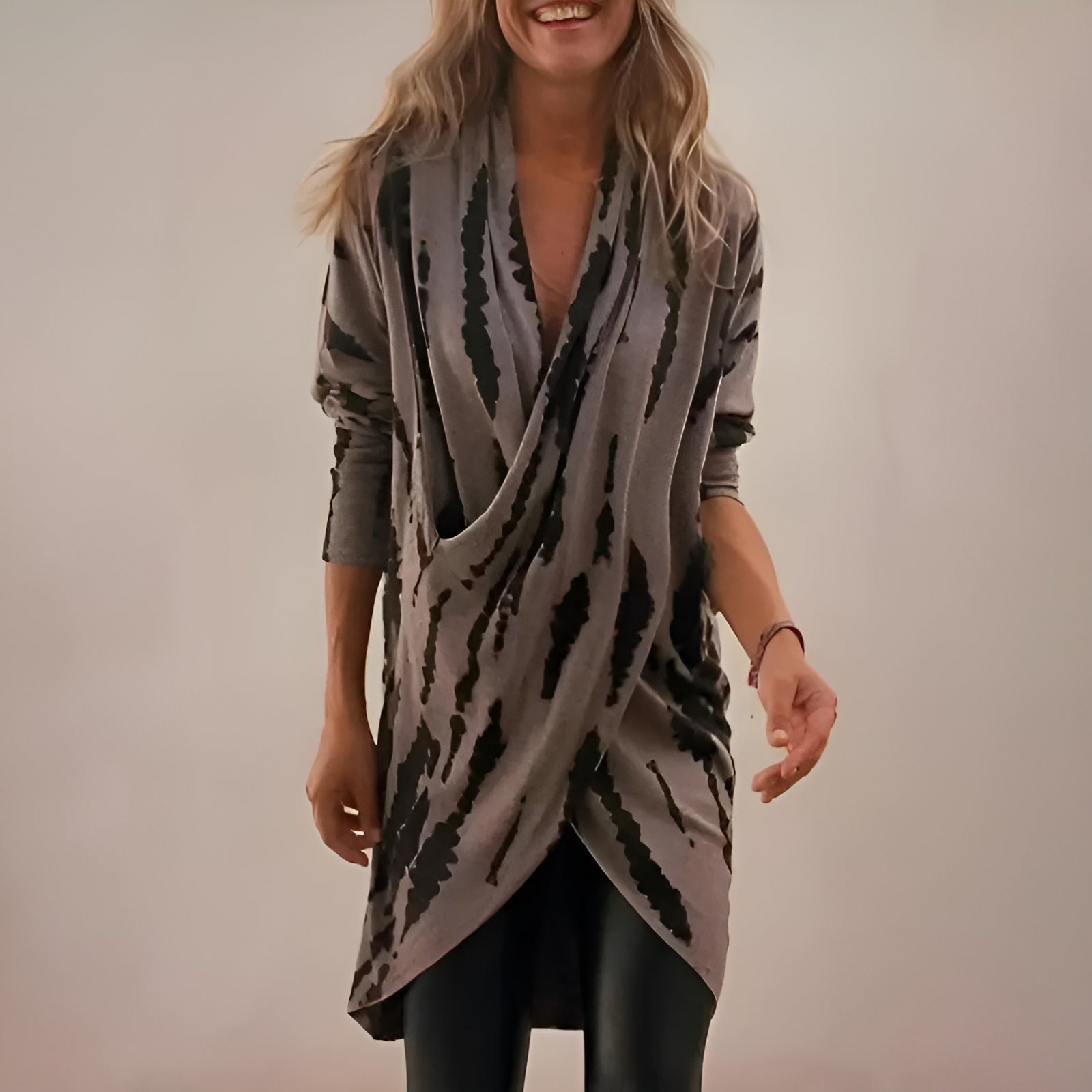 Women's Cowl Neck Long Sleeve Blouse