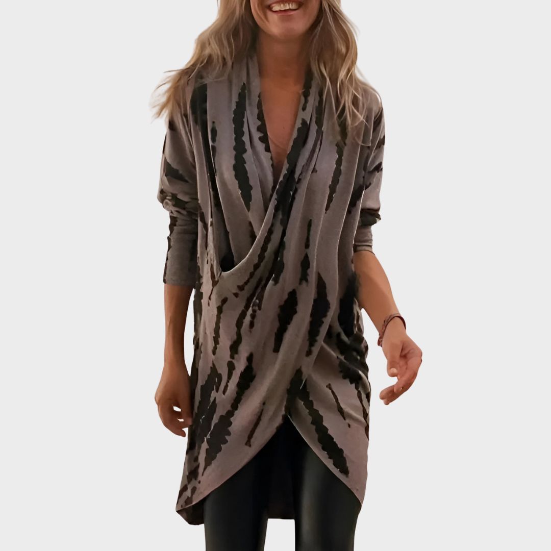 Women's Cowl Neck Long Sleeve Blouse