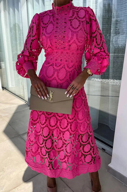 Women's Midi Dress – Pink