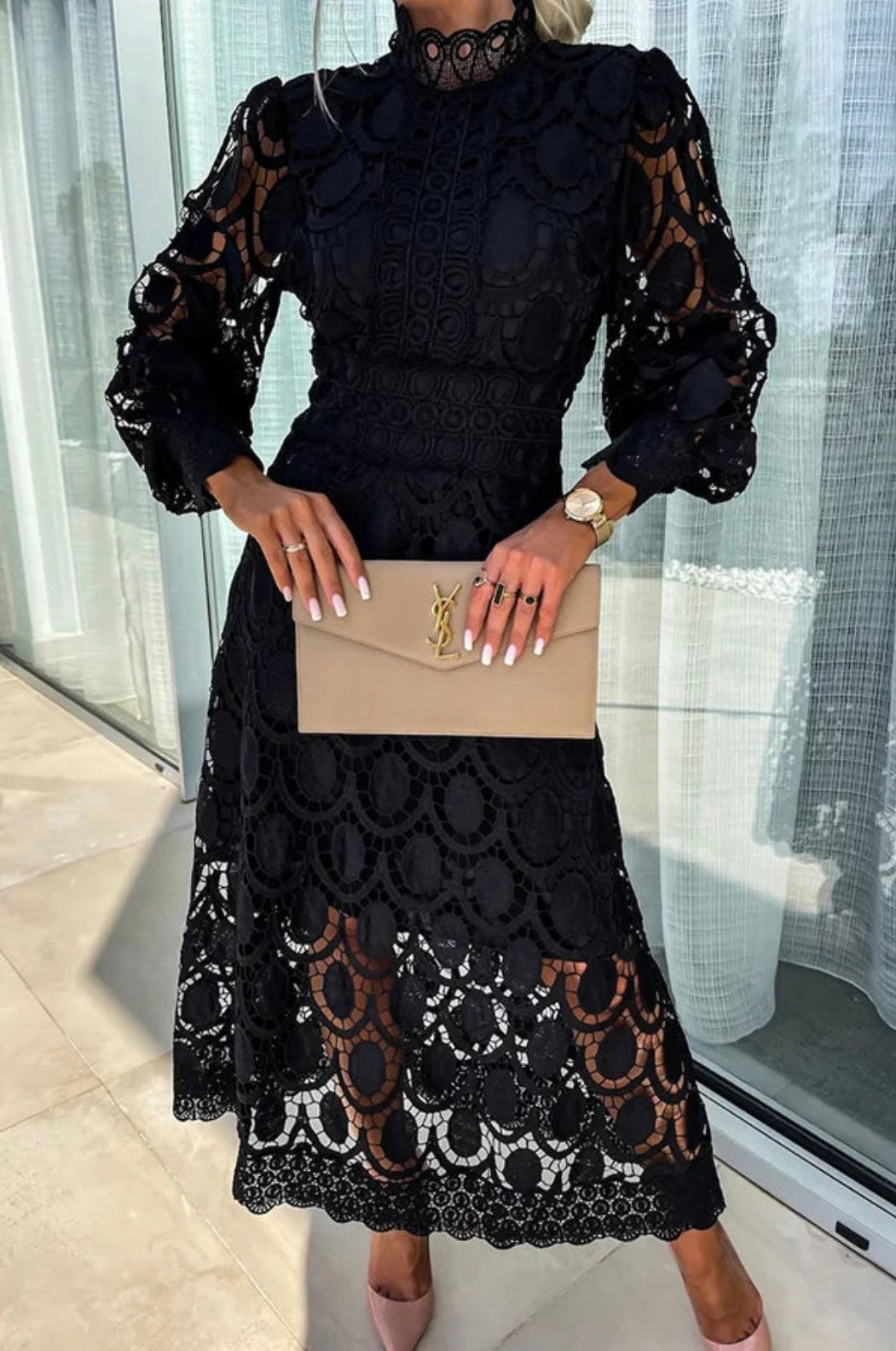Women's Midi Dress – Black