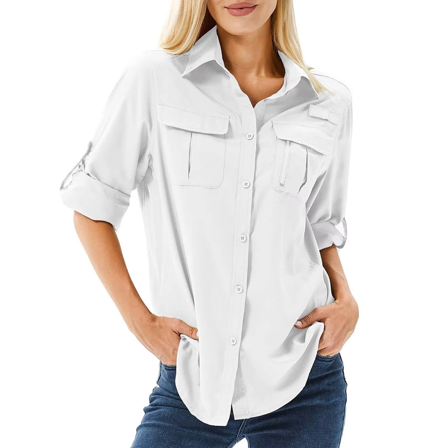 Women's Long Sleeve Blouse – White