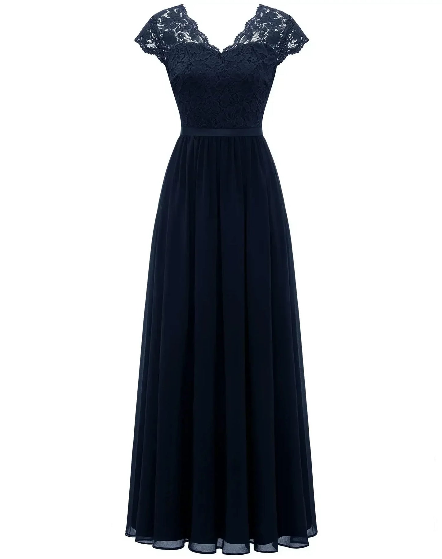 Women's V Neck Maxi Dress – Navy Blue