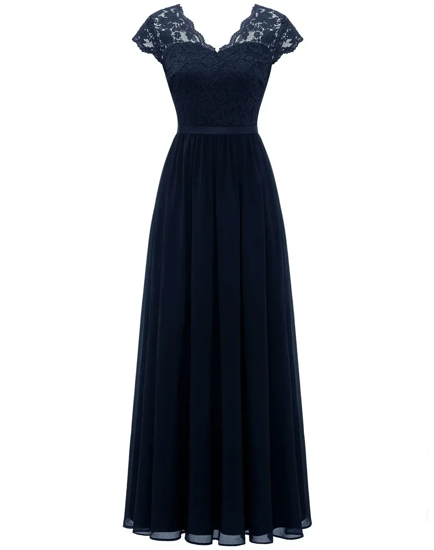 Women's V Neck Maxi Dress – Navy Blue