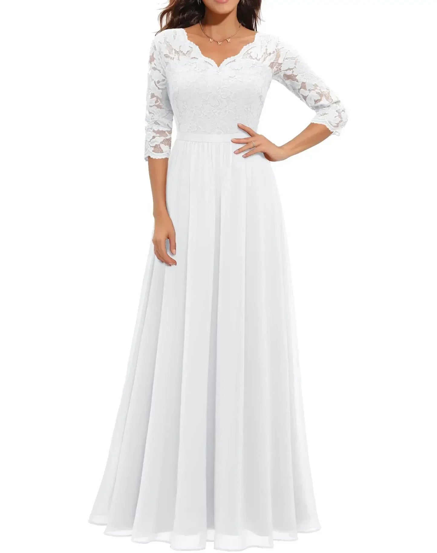 Women's V Neck Maxi Dress
