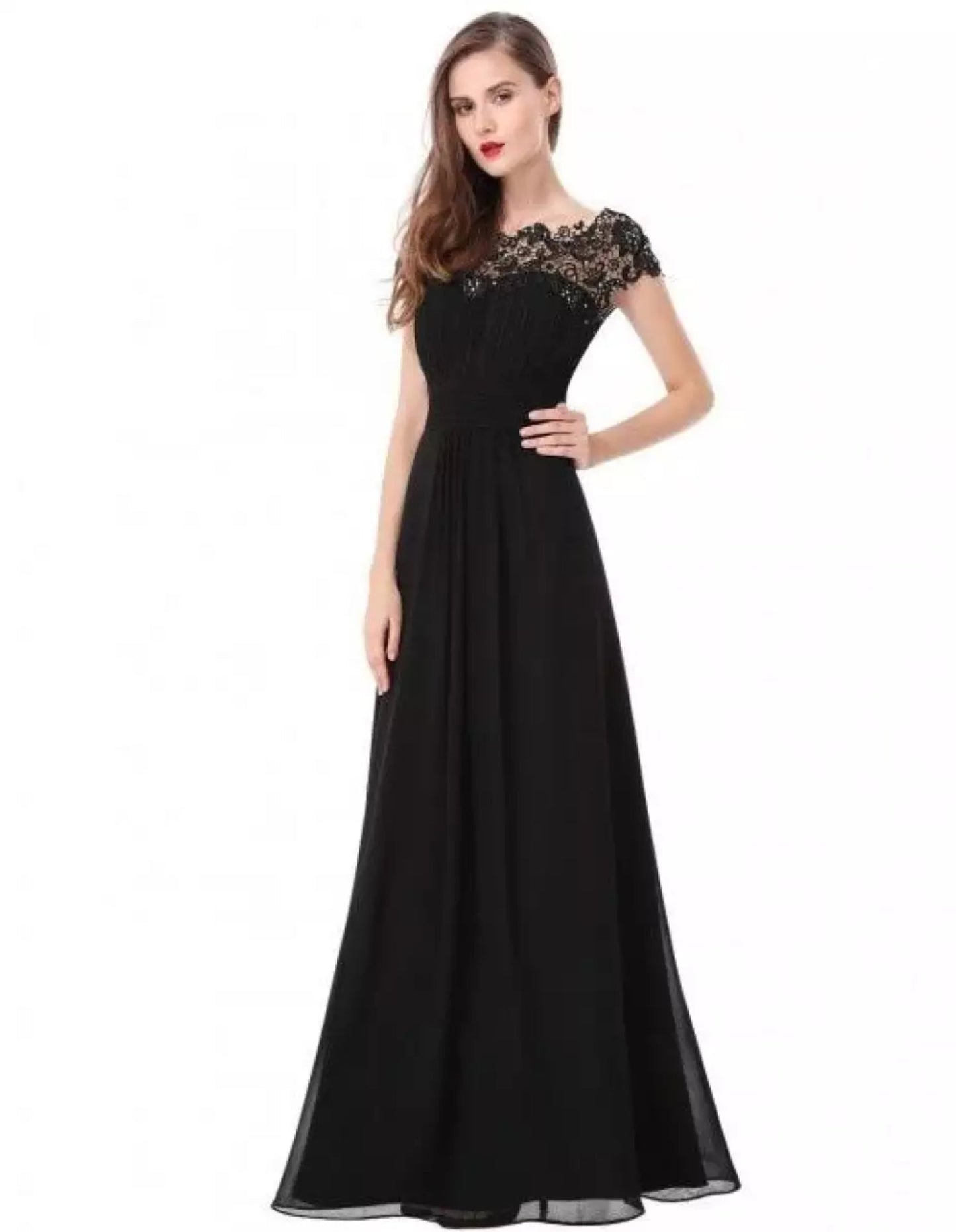 Women's Evening Maxi Dress – Black