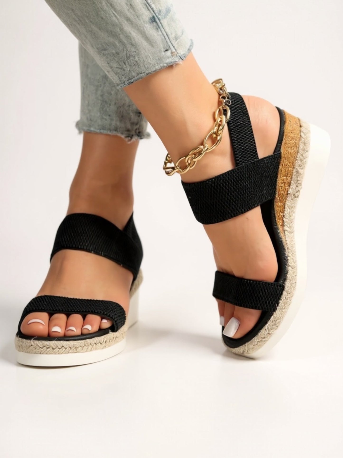 Women's Platform Sandals – Black