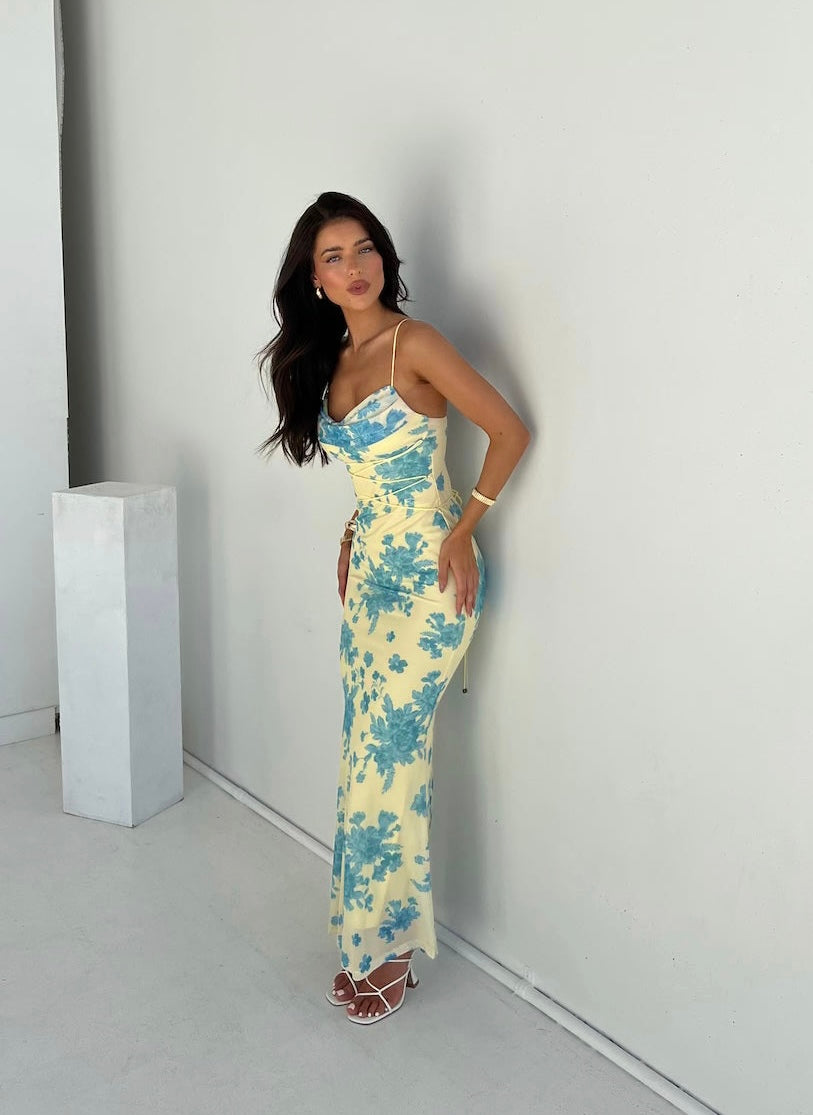 Women's V Neck Maxi Dress