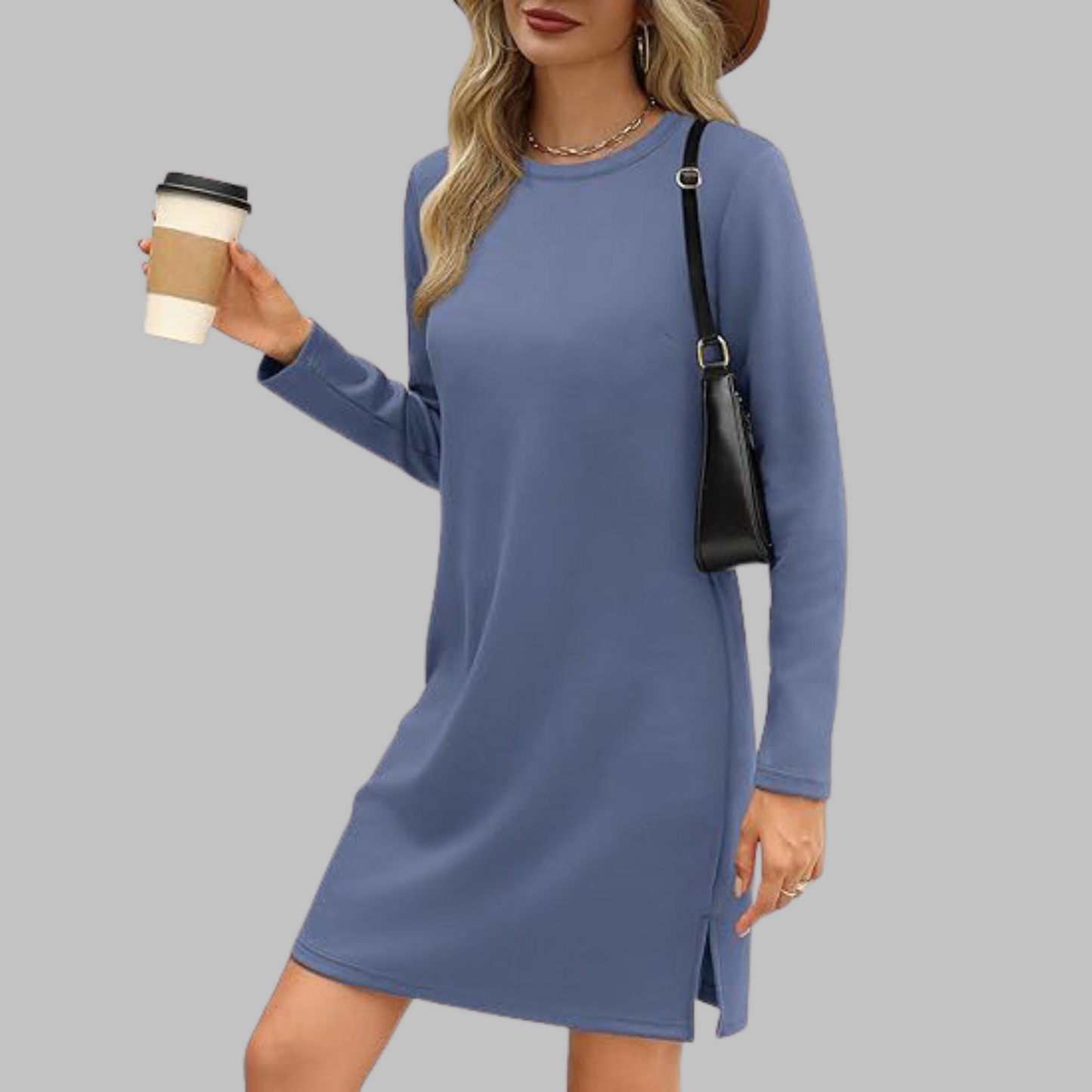 Women's Midi Dress – Blue