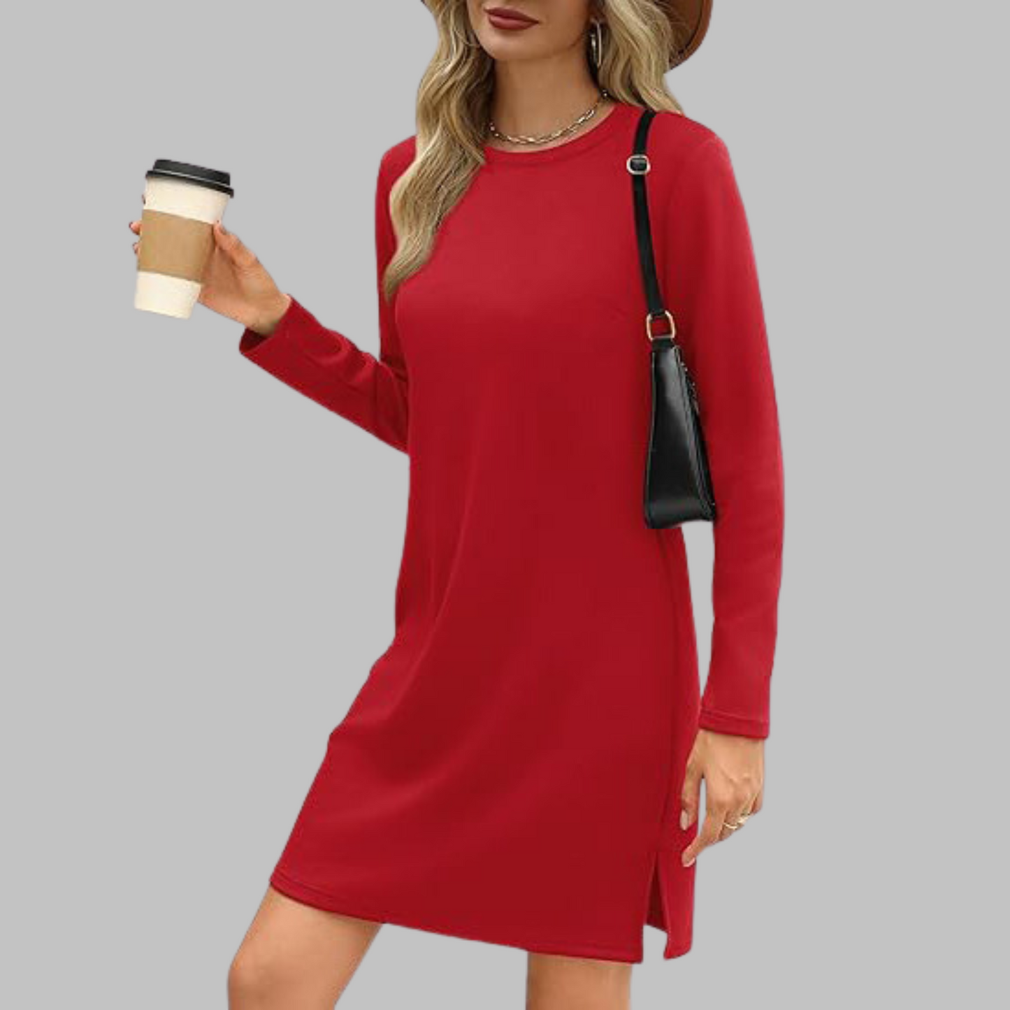 Women's Midi Dress – Red