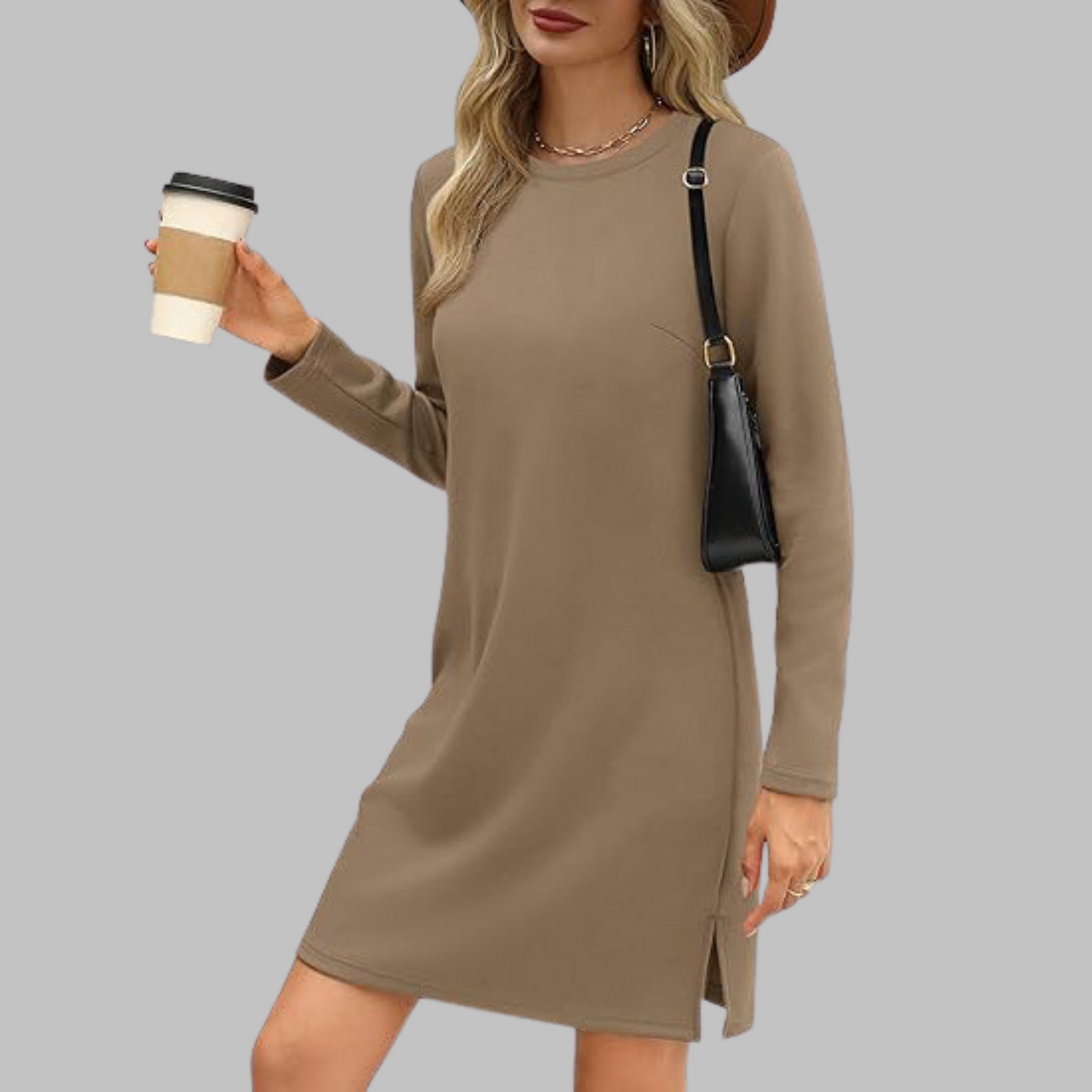 Women's Midi Dress – Khaki