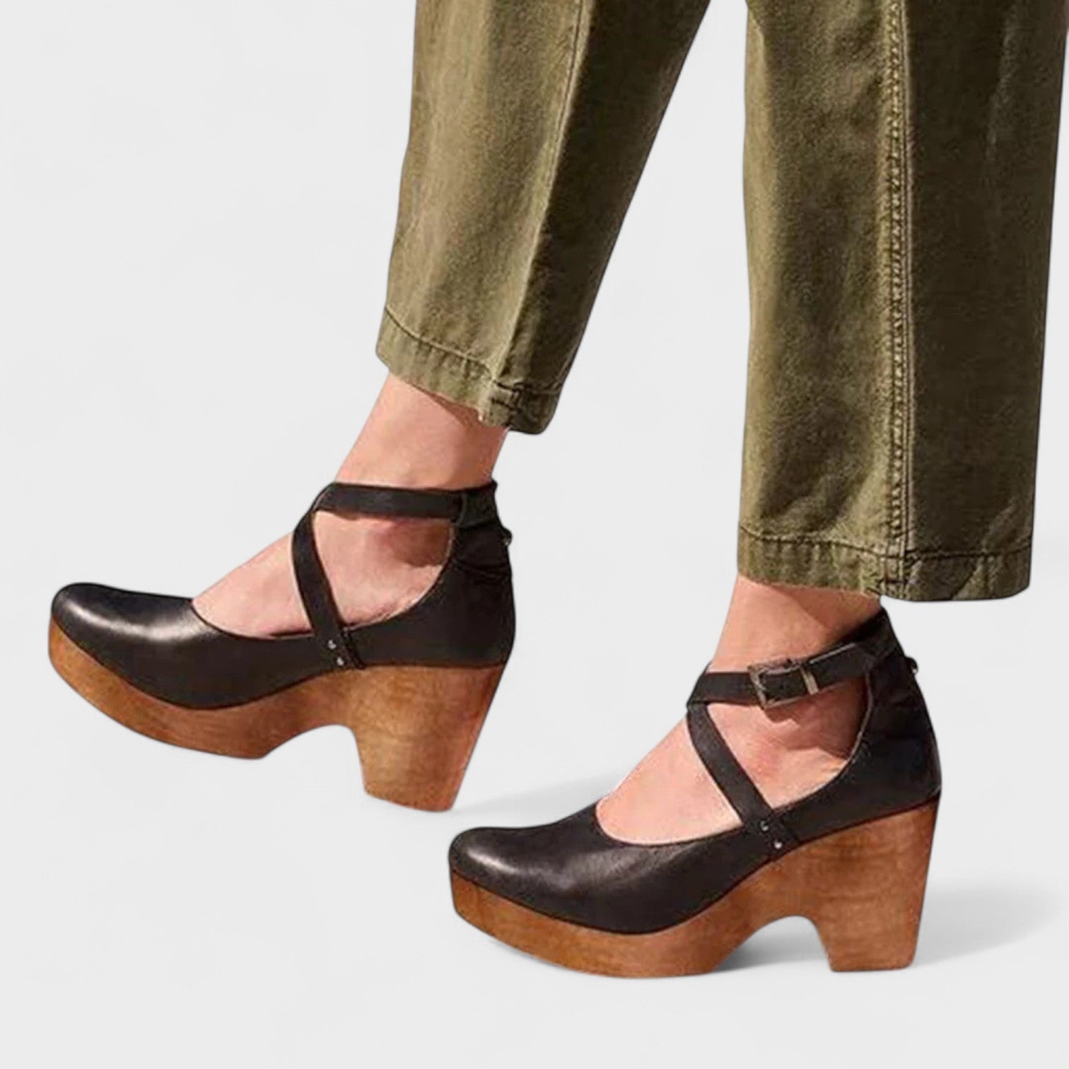 Women's Platform Mary Janes – Black