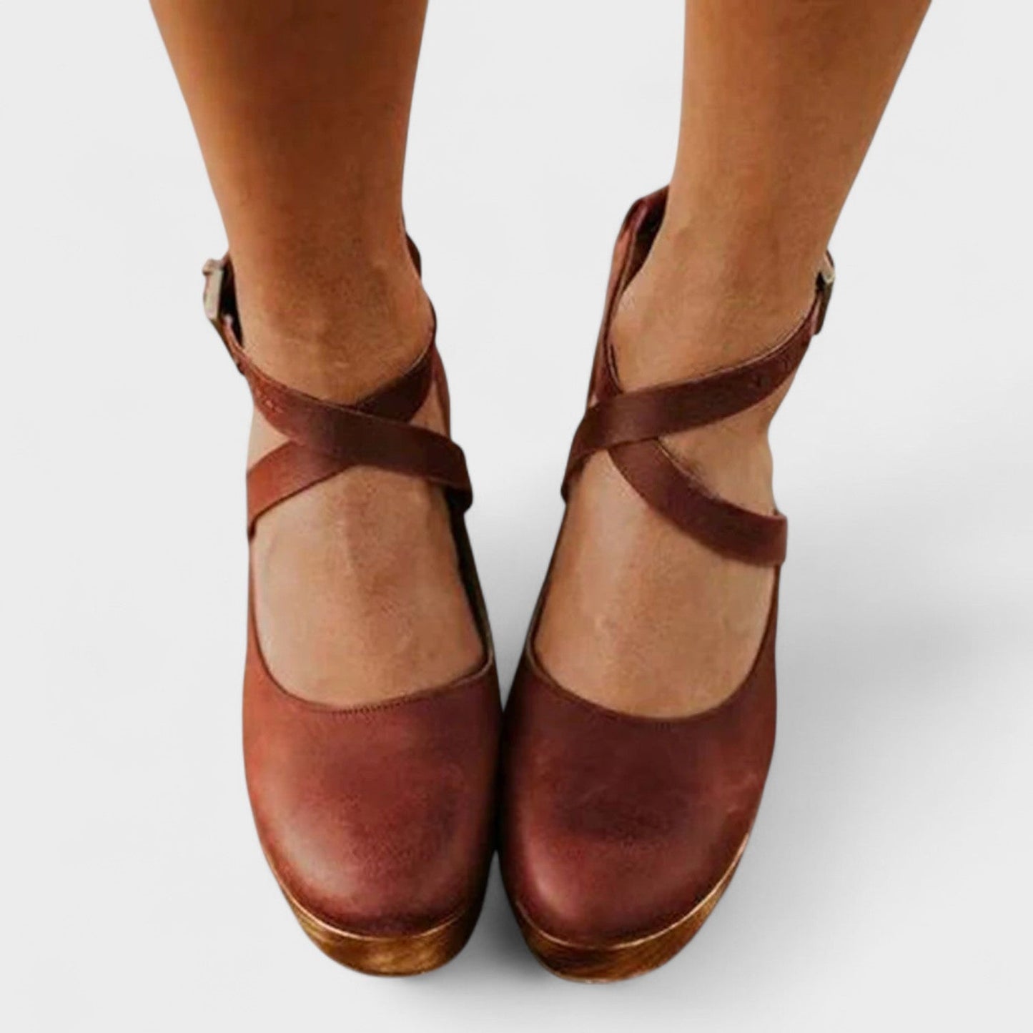 Women's Platform Mary Janes – Brown