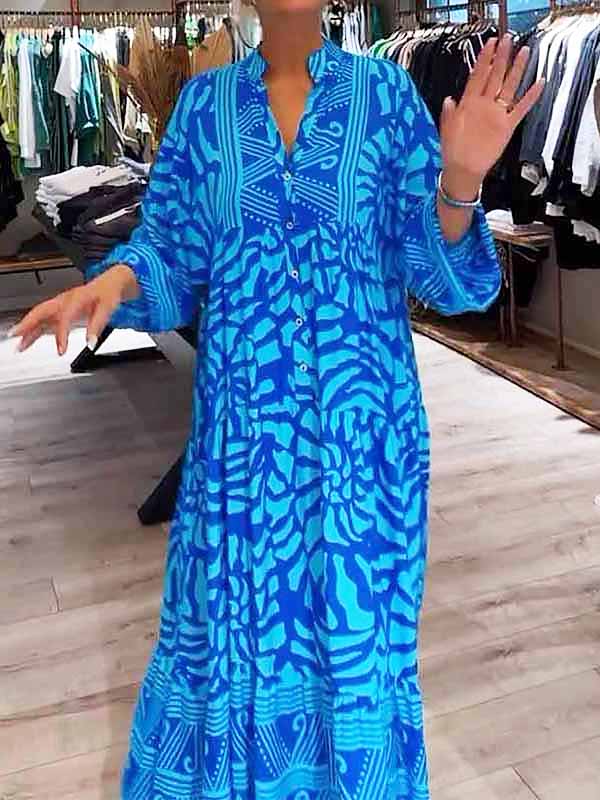 Women's V Neck Maxi Dress