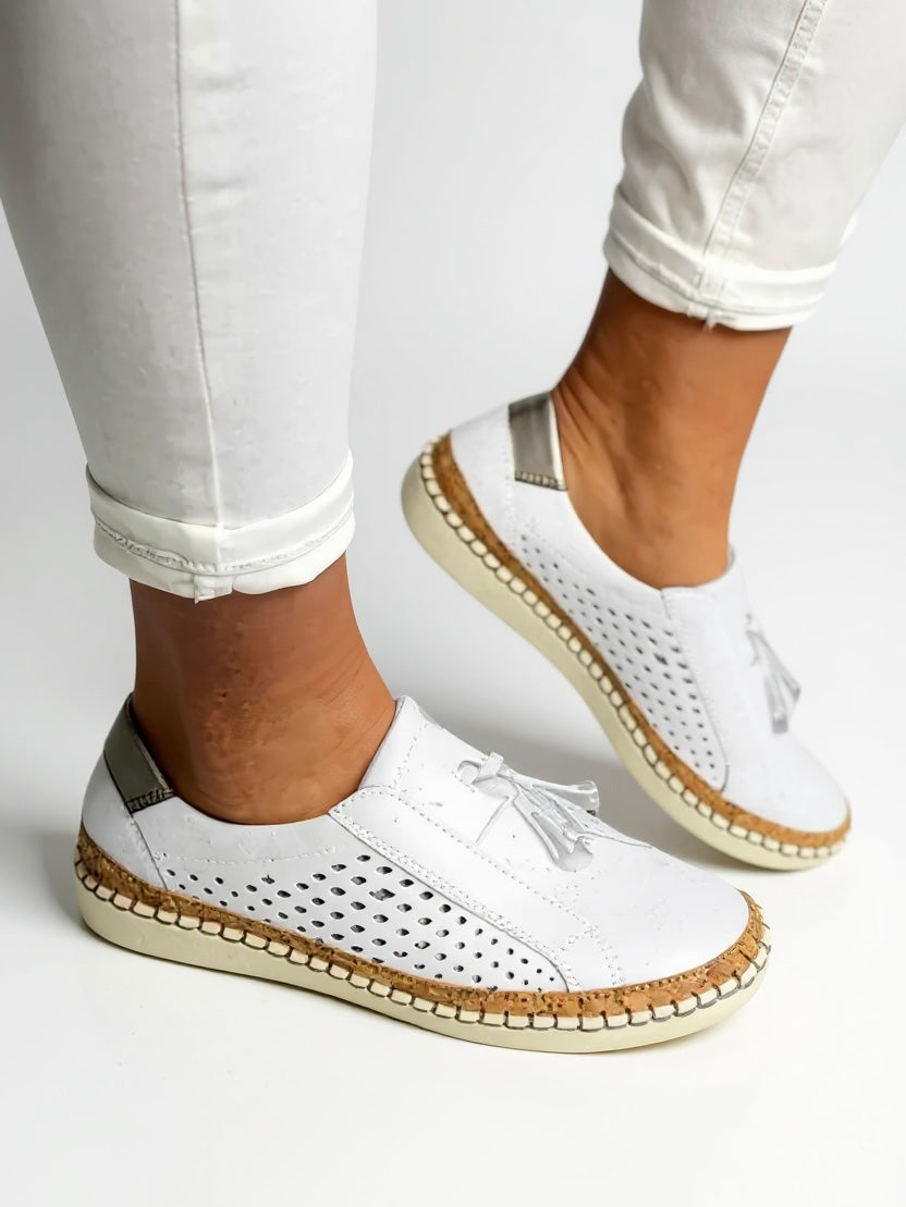 Women's Slip On Loafers – White
