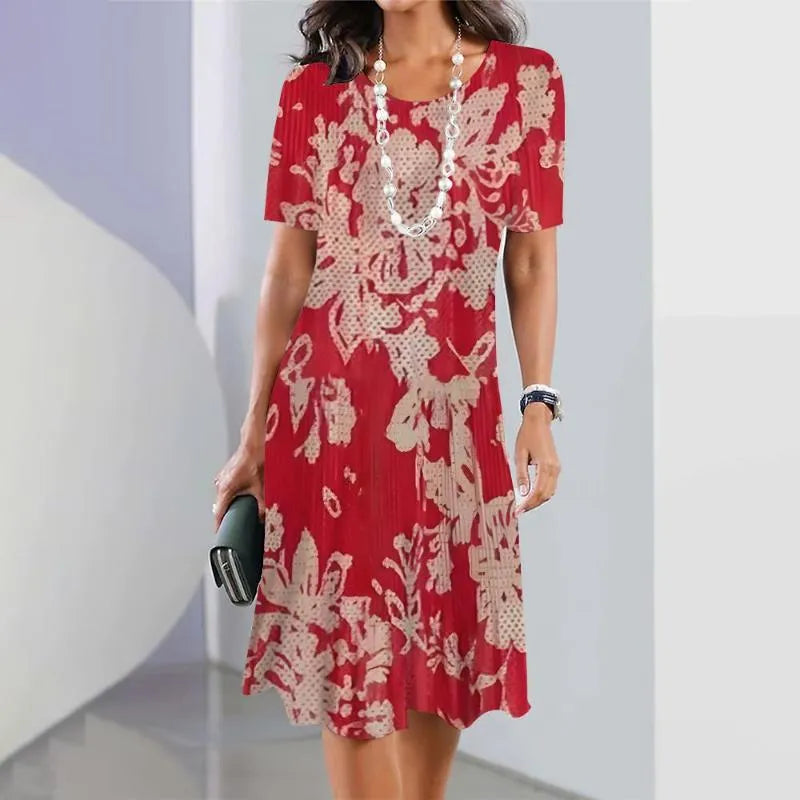 Women's Midi Dress – Red