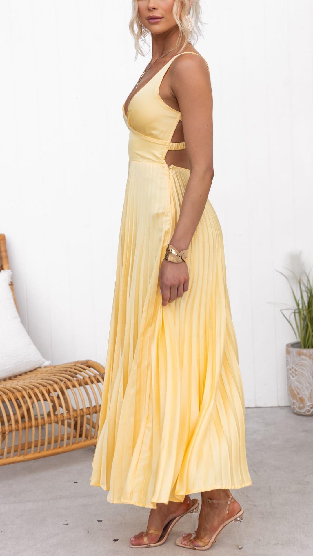 Women's V Neck Maxi Dress