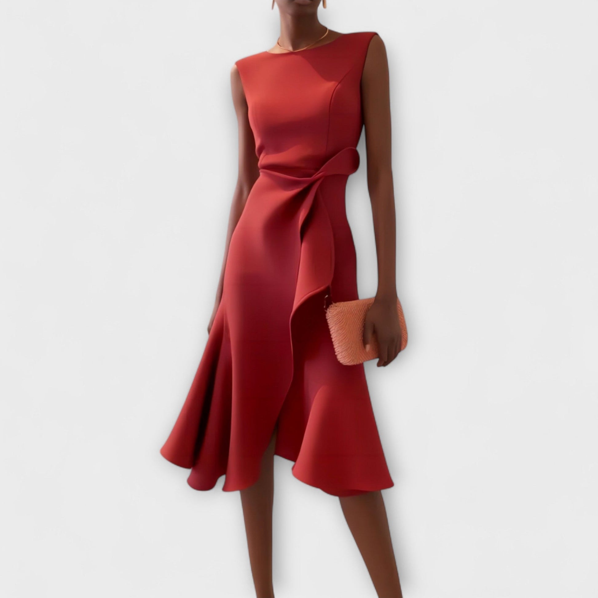 Women's Midi Dress – Red